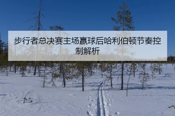 步行者总决赛主场赢球后哈利伯顿节奏控制解析